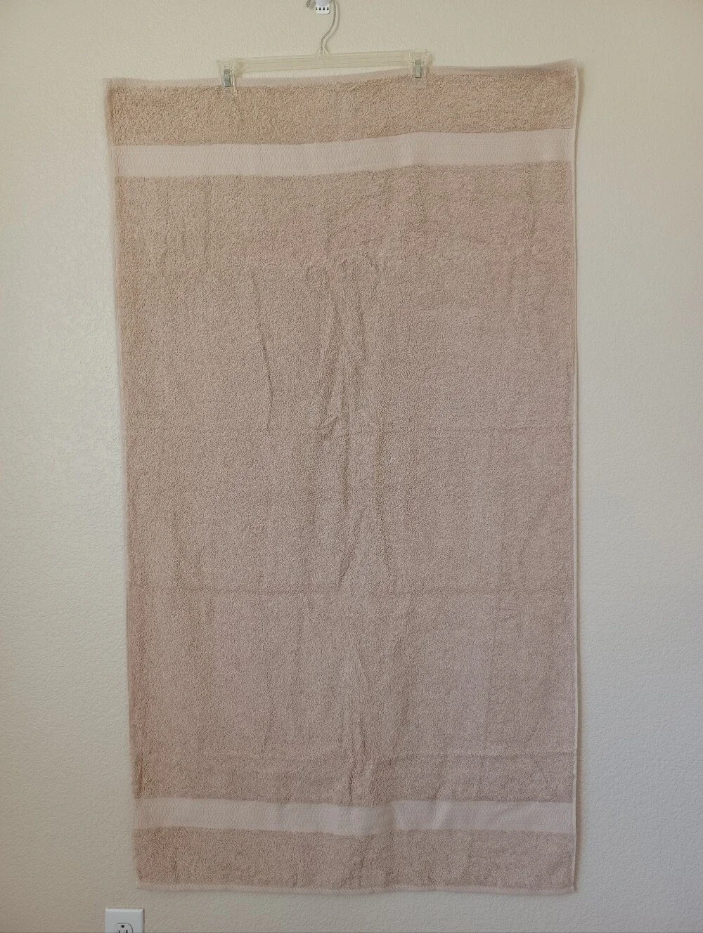 NWT 2 PIECE SET The Big One Bath Towel 100% Cotton Terrycloth Tan 55